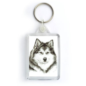 Alaskan Malamute Dog Keyring (KRG-236)