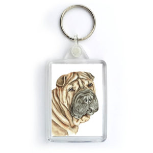 Shar Pei Dog Keyring (KRG-239)