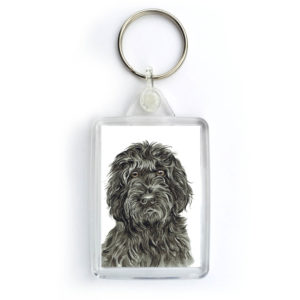Black Cockapoo Dog Keyring (KRG-240)