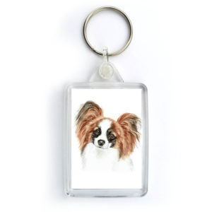 Papillon Dog Keyring (KRG-241)
