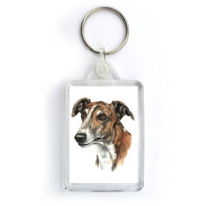 Greyhound Dog Keyring (KRG-34)