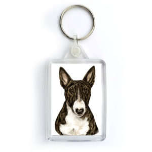 English Bull Terrier Dog Keyring (KRG-90)