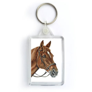 Chestnut Horse Keyring (KRG-EQ07)