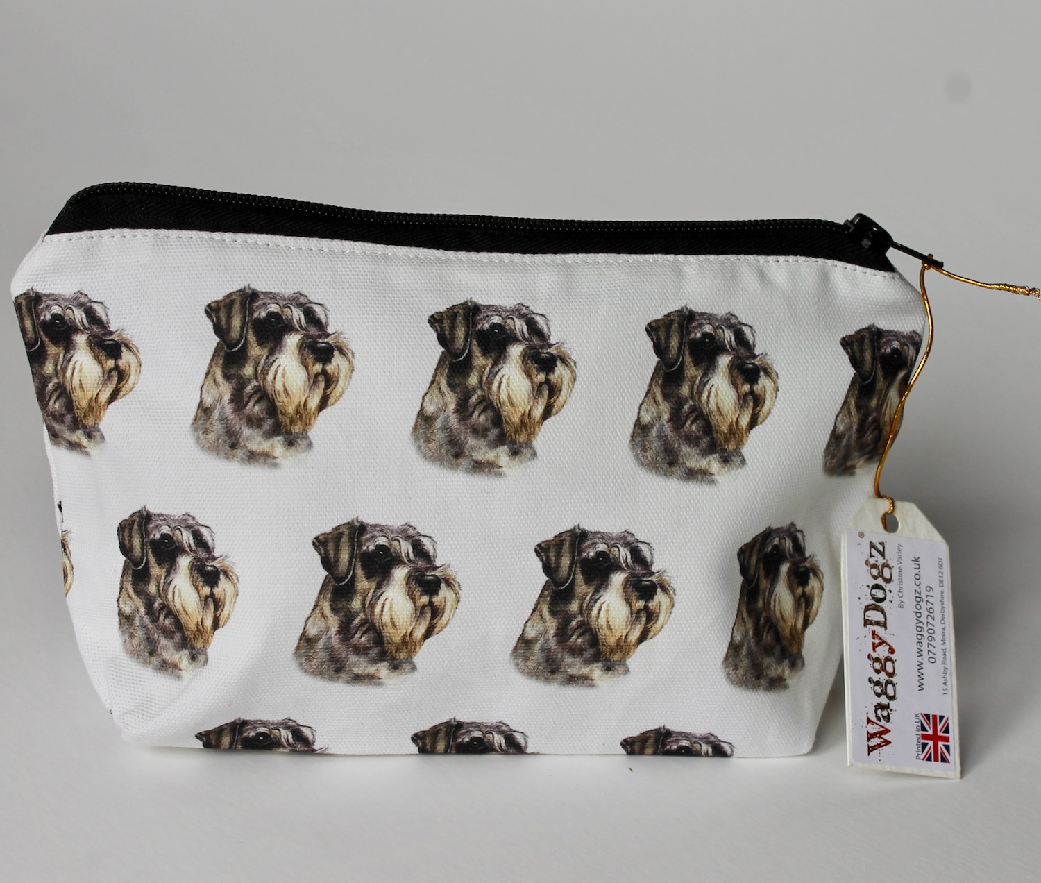 Schnauzer Dog Makeup Bag MBG05 WaggyDogz