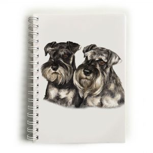 Miniature Schnauzer Pair Dog Notebook (NBK-58)