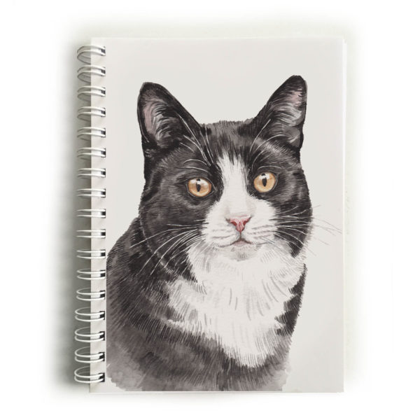 Black & White Cat Notebook