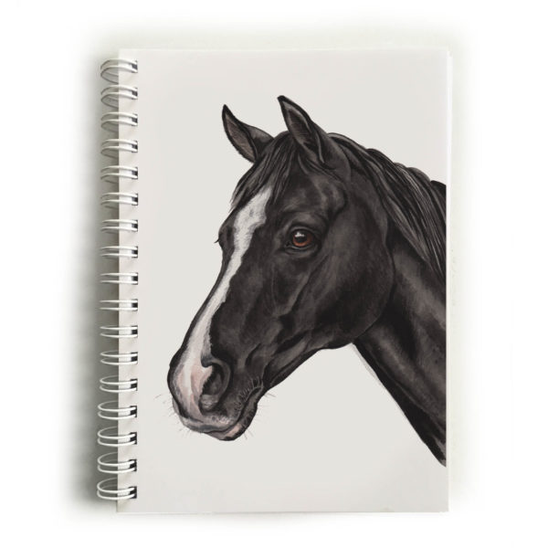 Black & White Horse Notebook