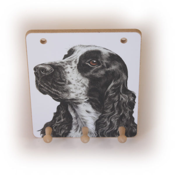 Cocker Spaniel Dog peg hook hanging key storage board