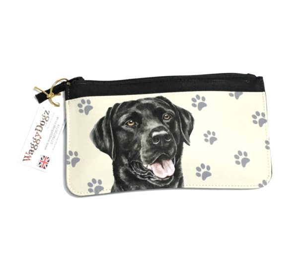 Black Labrador Dog Pencil Case Pouch Purse