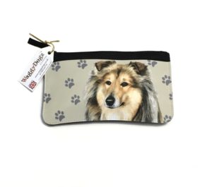 Rough Collie Dog Pencil Case Pouch Purse