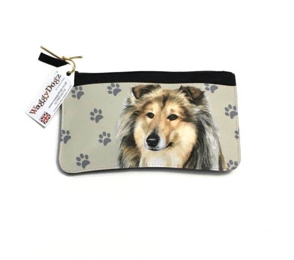 Rough Collie Dog Pencil Case Pouch Purse