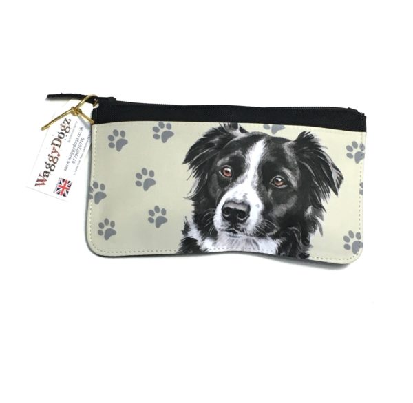 Border Collie Dog Pencil Case Pouch Purse