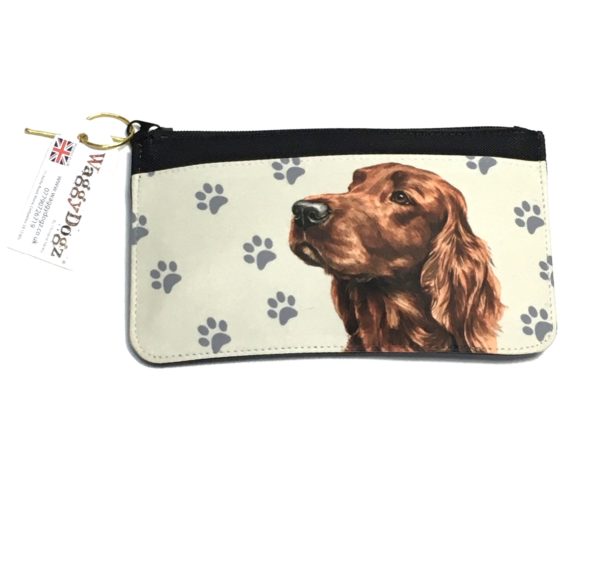 Irish Setter Dog Pencil Case Pouch Purse