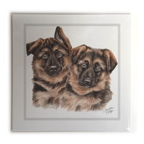 German Shepherd Puppies Dog Picture / Print