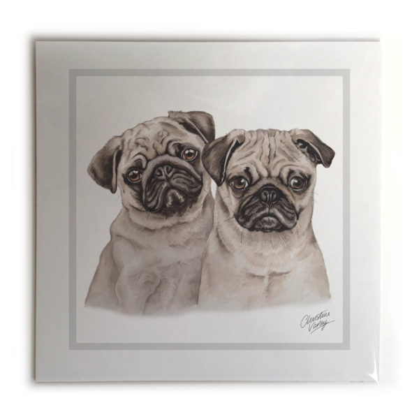 Pug Puppies Dog Picture / Print