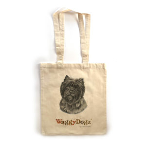 WaggyDogz Jack Russell Tote Bag by artist Christine Varley 100% Cotton reusable Shopping Bag
