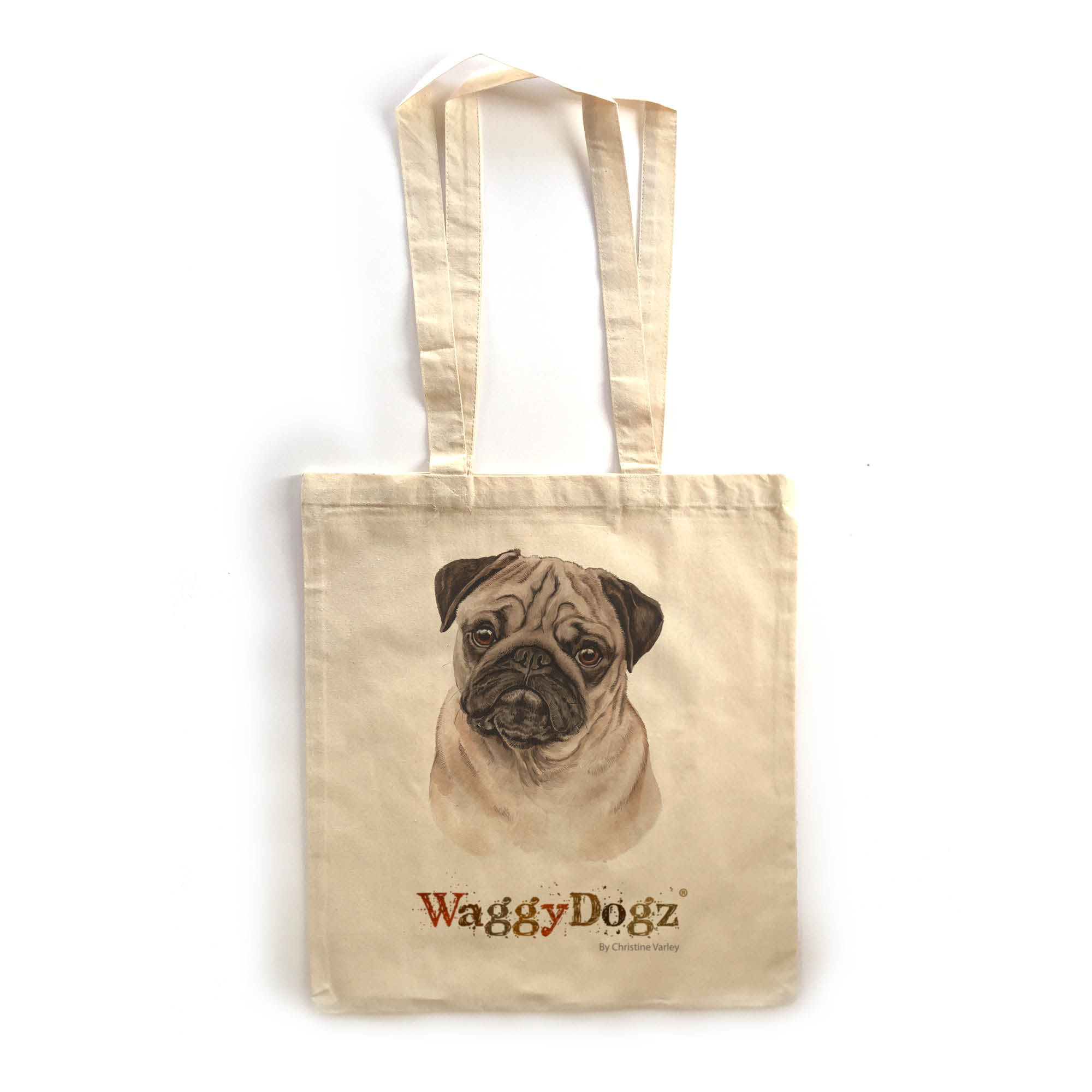 Personalized Pug Tote Bag