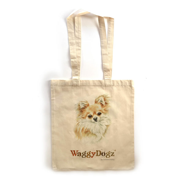Long Haired Fawn Chihuahua Tote Bag (TBG-255)