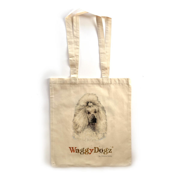 White Poodle Tote Bag