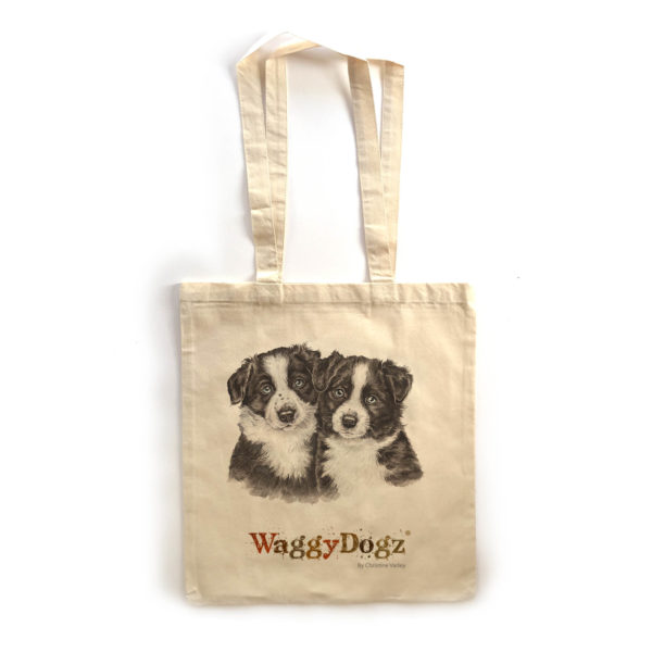 Border Collie Puppies Tote Bag