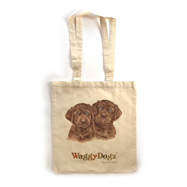 Chocolate Labrador Puppies Tote Bag