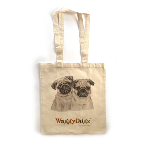 Pug Puppies Tote Bag
