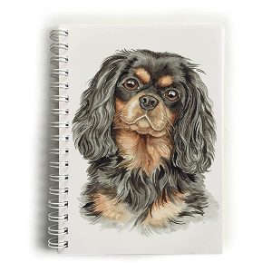 WaggyDogz Black and Tan Cavalier King Charles Spaniel Dog Notebook (NBK-259)